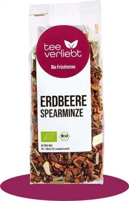 Produktbild von teeverliebt - Erdbeere SpearminzeFrüchtetee | 100 g