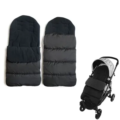 Produktbild von Winterfußsack Kinderwagen Winterfußsack Kinderfußsack für Buggy Babyfußsack, 90 x 40cm, Schwarz
