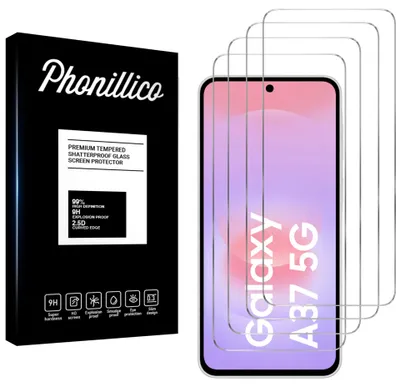 Produktbild von Hartglas für Samsung Galaxy A37 [4 Stück] Displayschutzfolie Screen Protector Film Anti-Kratzer Glas Resistant Phonillico®