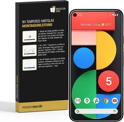 Produktbild von 4x 9H Panzerglas für Google Pixel 5 XL Displayschutz Schutzglas Panzerfolie Schutzfolie Hartglas Displayglas Tempered Glasfolie Sicherheitsglas Echtglas