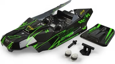 Produktbild von Carson 1:8 Virus Extreme Karosserie / Halter Set grün