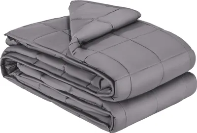 Immagine prodotto di Coperta ponderata - Coperta terapeutica king size - Peso 11,5 kg - Dimensioni 203,2 x 221 cm - Cotone con perline di vetro - Per adulti 113-140 kg - Allevia ansia e stress - Grigio