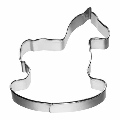 Produktbild von Birkmann Ausstechform Schaukelpferd, groß, Plätzchenform, Ausstecher, Ausstechform, Keks Form, Edelstahl, 7 cm, 198753