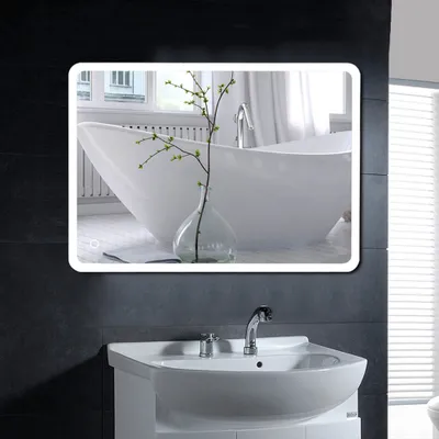Produktbild von LED Badspiegel Badezimmerspiegel 70x50 cm Beleuchtung Badezimmerspiegel Wandspiegel Touch-Schalter