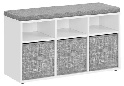 Produktbild von Schuhbank mit 6 Fächern – Schuhregal – Schuhaufbewahrung – Spanplatte – 30,3 x 87 x 48 cm
