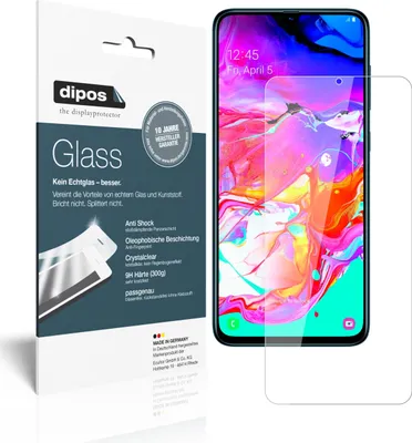 Produktbild von 2x Schutzfolie für Samsung Galaxy A70s - Anti-Shock 9H Folie dipos Glass Kunststoffglas