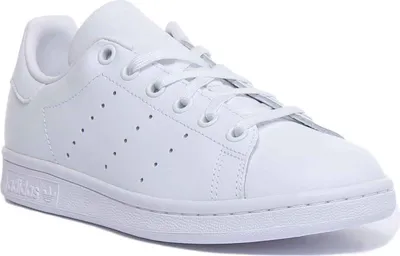Produktbild von Adidas Stan Smith J Jugend Leder Schnürung Turnschuhe In Schwarz – undefined / Weiß