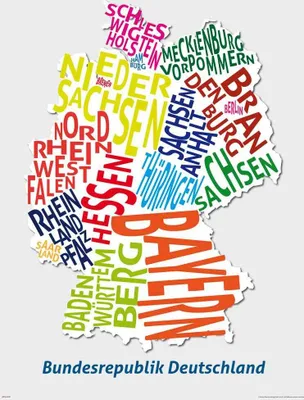 Produktbild von Landkarten  - Poster - Buchstabenkarte Deutschland