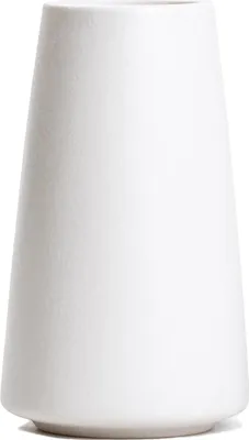 Produktbild von Keramikvase - Blumenvase Weiß, 14cm Minimalistischer Moderne Pampasgras Vase, Bauernhaus Tischregal Boho Deko, passend für Wohnzimmer, Schlafzimmer, Küche, Bürotisch (Reines Weiß, klein)