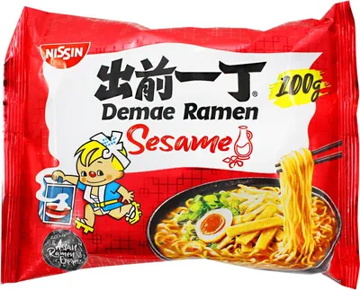 Produktbild von Nissin DEMAE RAMEN Ramen Sesame, Instant-Ramennudel, 100 g, Sesam, 3 min, 86 kcal, 360 kJ