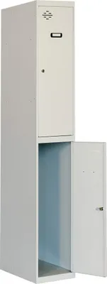 Zdjęcie produktu dla Szafka Simon Rack metalowa jasnoszara 2 przedziały (180 x 30 x 50 cm)