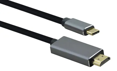 Produktbild von helos Anschlusskabel, USB 3.1 Type-C™/HDMI St., PREMIUM, 1,8m, schwarz