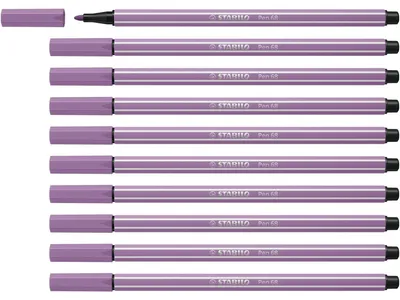 Produktbild von STABILO Premium-Filzstift - Pen 68 - 10er Pack - grauviolett