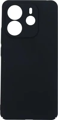 A black phone case is shown against a white background.