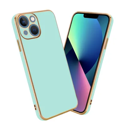 Produktbild von Cadorabo Schutzhülle für Apple iPhone 13 MINI Hülle in Grün Handyhülle TPU Silikon Kameraschutz Etui Case
