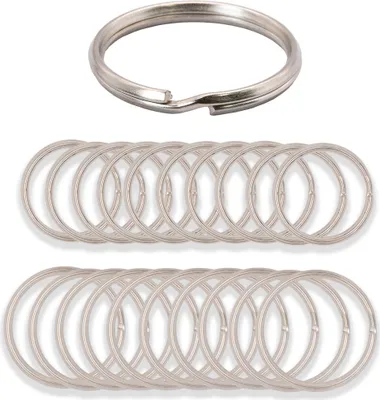 Produktbild von 20x Schlüsselringe Rundringe Schlüsselanhänger Stahlringe Metall Ringe Set