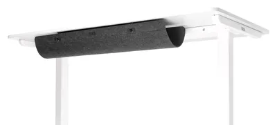 Produktbild von Yaasa Cable Management S/M Kabelkanal Schreibtisch, Grau – 88 x 27 x 7,5-13,4 cm – Kabelmanagement aus Filz – Desk Organizer, Kabelwanne