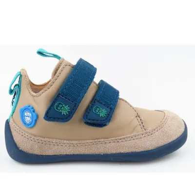 Produktbild von Affenzahn Leather Octopus Jungen Klettschuh in Beige, Größe 29