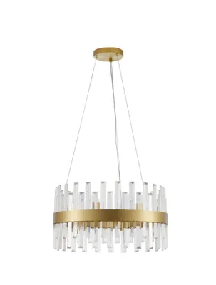 Zdjęcie produktu dla Lampa wisząca "CROWN" 55 7x max. 5 W złota matowa G9 ściemnialna bez żarówki