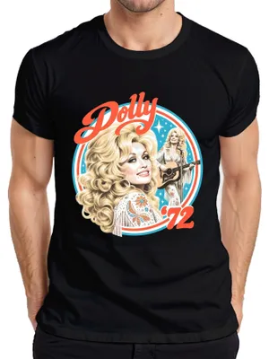 Produktbild von Dolly Parton 72 Country Musik Sängerin Legende Retro Nashville Herren T-Shirt, Schwarz, M