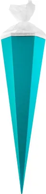 Produktbild von Goldbuch Bastelschultüte Türkis 85 cm sechseckig mit Tüllverschluss