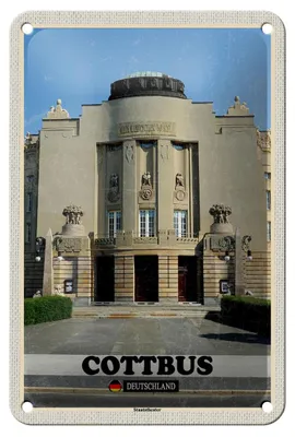 Produktbild von Blechschild Städte Cottbus Staatstheater Architektur 12x18cm Schild