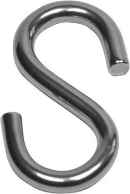 Produktbild von 50 Stück - S-Haken, symmetrisch, Stahl verzinkt 40 mm Nr.2