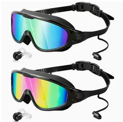Produktbild von 2 Stück Schwimmbrille für Erwachsene,Pool Schwimmbrille, Anti-Beschlag UV Schutz für Innen- und Außenpool, Für Männer Frauen und Jugendliche