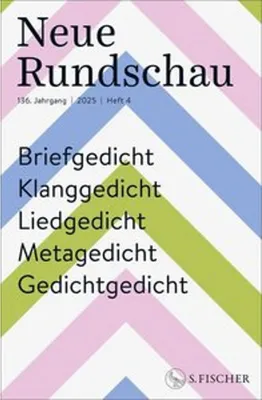 Produktbild von Neue Rundschau 2025/4