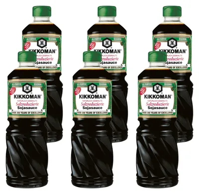 Produktbild von Kikkoman Soja-Sauce weniger Salz - 6x 975ml