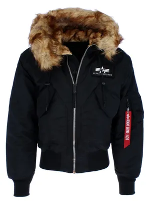 Produktbild von ALPHA INDUSTRIES 45P Hooded Custom Herren Winterjacke, Größe:3XL, Alpha Industries Farben:Black/Reflective