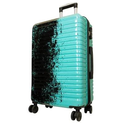 Produktbild von Hartschalen-Koffer Mittelgroßer Reisekoffer Sierra 66 cm Trolley Größe M schwarz-türkis Motivkoffer