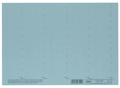 Produktbild von Beschriftungsschildchen für Vertic 10 BLatt mit 50 Schildchen, blau