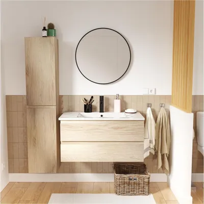 Image de Ensemble meuble simple vasque SORRENTO 80cm