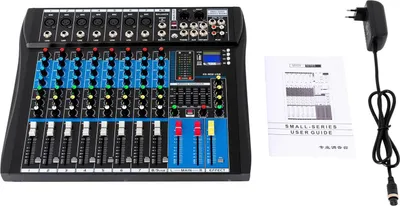 Produktbild von Professionelles Mischpult - 8-Kanal digitales Stereo-Mischpult - Bluetooth - USB-Aufnahme - PC-Wiedergabe - Phantomspeisung - Schwarz