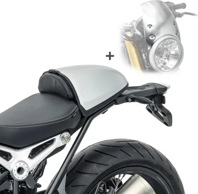 Zdjęcie produktu dla Zestaw przedniej szyby do BMW R NineT 14-23 + osłona pasażera srebrna # WA1