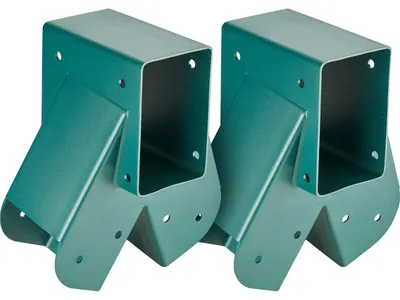 Productafbeelding van VEVOR 2 stuks schommelverbinder, 160 x 235 x 280 mm, schommelhaak, koolstofstaal, gepoedercoat, wandverbinder, houtverbinder, balkverbinder, groen, vierkant, schommelverbinding, hoekverbinding voor tuinschommels