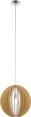 Produktbild von COSSANO Hängeleuchte Hängelampe Pendellampe Pendelleuchte - H150 x Ø50 cm - nickel-matt - 1X60W exkl. - IP20