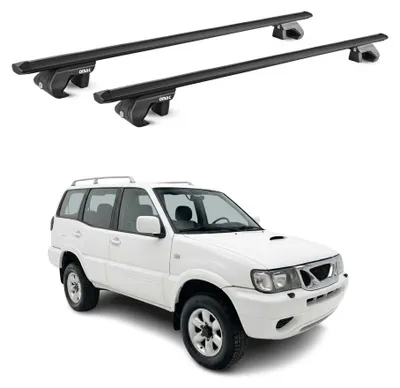 Imagen del producto de Soportes básicos para portaequipajes, compatibles con Nissan Terrano II R20, modelos de 1993 a 2005, capacidad de 90 kg, aluminio, color, Imagen generada por IA