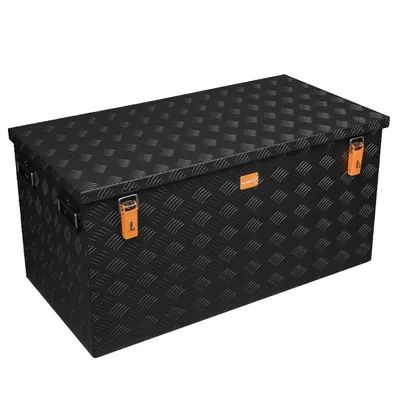 Produktbild von ALUBOX STRONG Riffelblech Alukiste 312 Liter - schwarz - 312 Liter