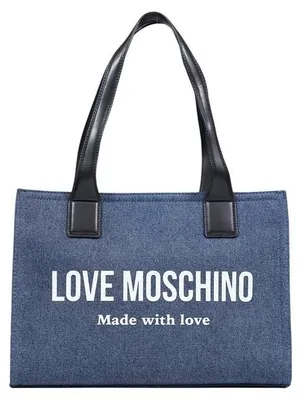 Obrázok produktu pre Dámska kabelka Love Moschino z bavlny, modrá, model JC4056PP1