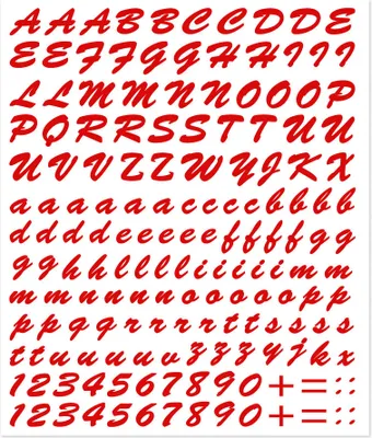 Image de Kit de lettres autocollantes couleur rouge