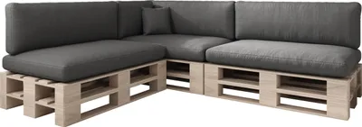 Produktbild von sunnypillow Palettenkissen Outdoor, wasserdicht, UV-lichtecht - 8er Set - Palettenauflage für Palettensofa für Haus, Garten - Palettenpolster für Palettenmöbel - Rückenkissen & Sitzkissen Anthrazit