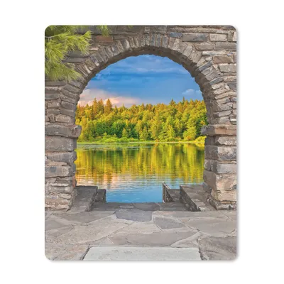Produktbild von MuchoWow® Mauspad Mousepad Bäume - Wald - Wasser - Aussicht 19x23 cm - Mousepads - Maus Mat - Pad - Mausunterlage - Mauspads - Spielen
