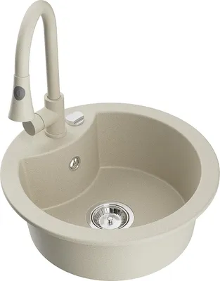 Immagine prodotto di Mexen Diego lavello in granito a 1 vasca con miscelatore da cucina Elia, beige - 6512-69-670101-69