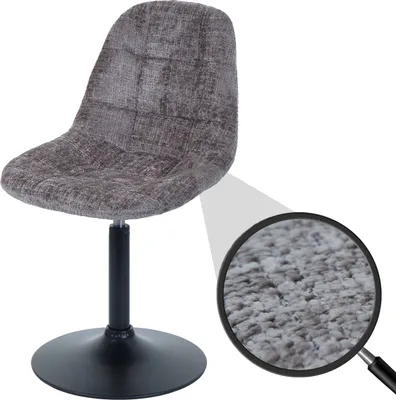 Produktbild von Esszimmerstuhl HWC-A60, Küchenstuhl Stuhl Drehstuhl, Stahl  Stoff/Textil Chenille (465g/m²)  braun