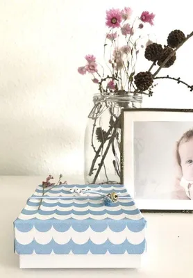 Produktbild von Personalisierte 3D-Babyabdruck-Set, farbig, Fuß- und Handabdruck, süßes Taufgeschenk