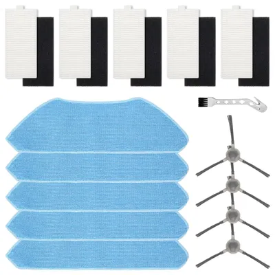 Ersatzteilset für Saugroboter – 5 HEPA-Filter, 5 Tücher, 4 Bürsten