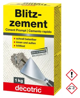 Obrázek produktu pro Decotric Blitzzement speciální cement v pevném stavu po 3 minutách 1000g