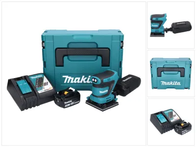 Produktbild von Makita DBO 480 RF1J Akku Schwingschleifer 18 V 112 x 102 mm + 1x Akku 3,0 Ah + Ladegerät + Makpac